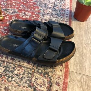 Black Birkenstock looking sandals